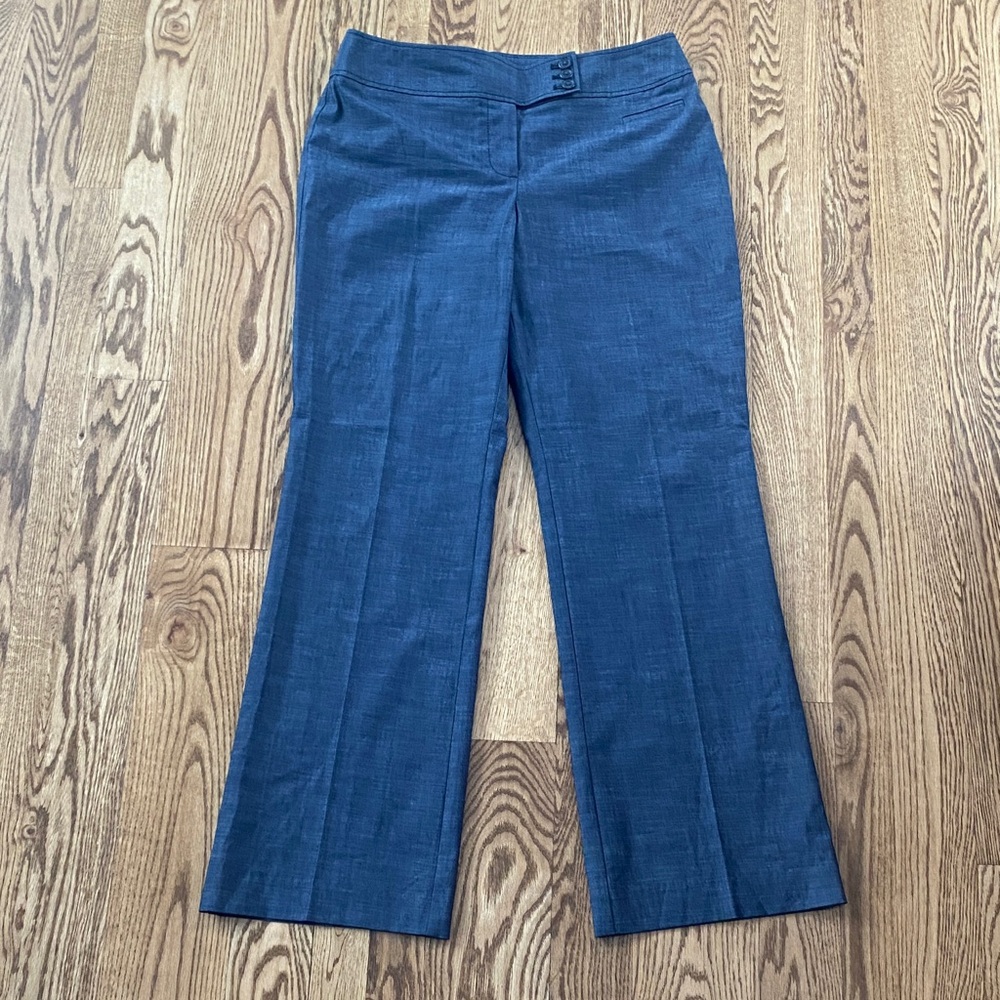 Ann Taylor Loft size 8 Julie grey Wash trouser pant straight leg quiet luxury